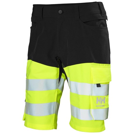 SHORTSIT HI-VIS C64 ALNA 4X CNCT FL.KEL/EBONY